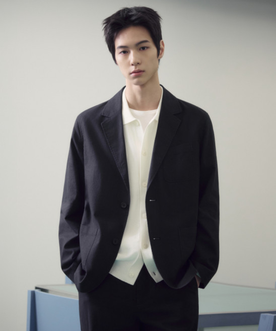 무신사 스탠다드 시티 워커스 린넨 블렌드 블레이저 블랙 524479