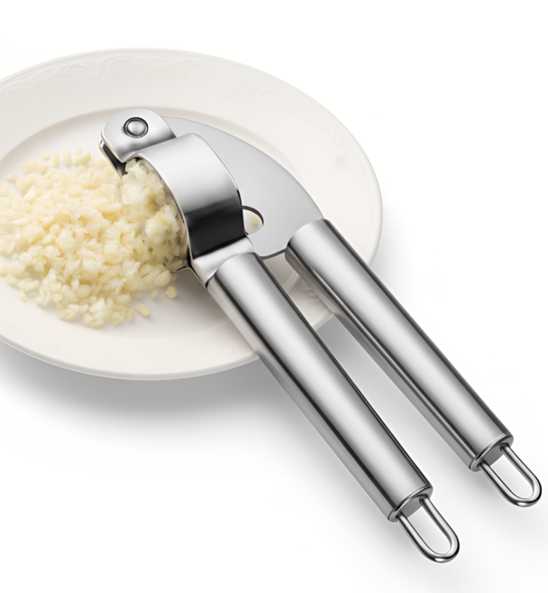 [올스텐] 휴이즈 집게형 마늘다지기 갈릭프레스, 실버 스텐, 1개