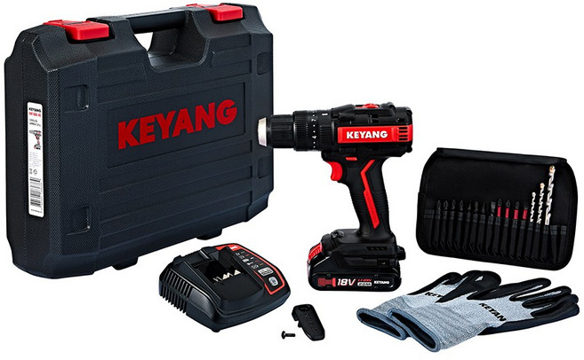 계양 18V 무선 충전 함마드릴 전동 공구세트 DM18BL-NE, 1개