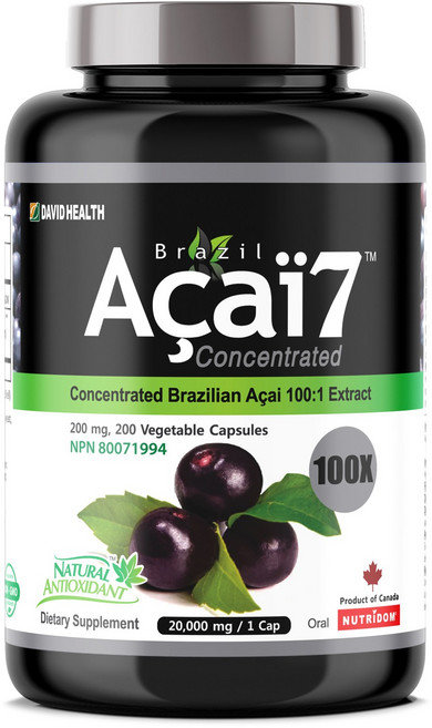 아사이베리 100배 농축 20000mg 200식물성캡슐 캐나다 직구, 200정, 1개