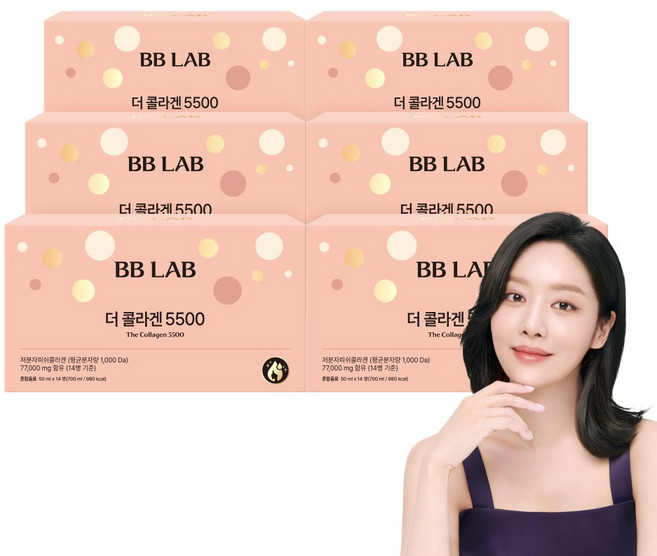 [무료배송/오늘출발] 비비랩 더 콜라겐 5500 고함량 어린콜라겐 마시는 액상 저분자 펩타이드 BBLAB, 700ml, 6박스