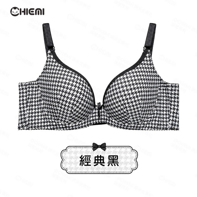 CHIEMI 小香風千鳥格舒適軟鋼圈內衣
