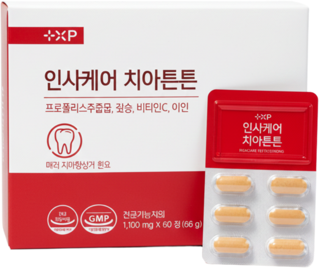 고함량 플라보노이드 잇몸내려앉음 약 한 치아 칼슘 영양제, 1박스, 60정