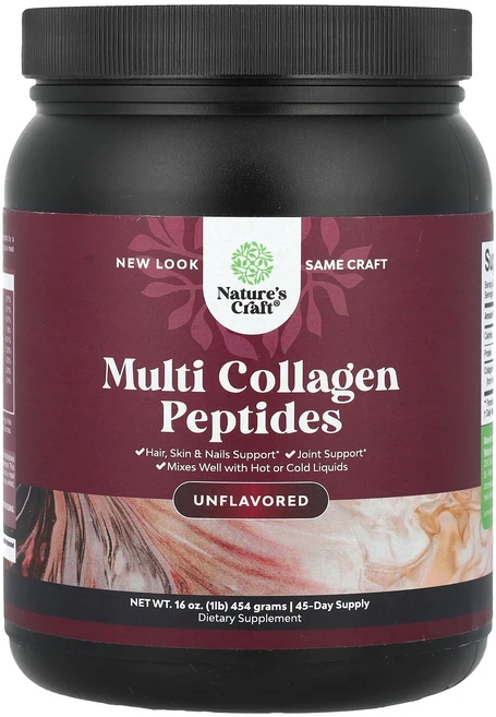 Nature's Craft 멀티 콜라겐 펩타이드 무맛 454g(16oz) Craft (네이처스 크래프트), 1개 - 쿠팡