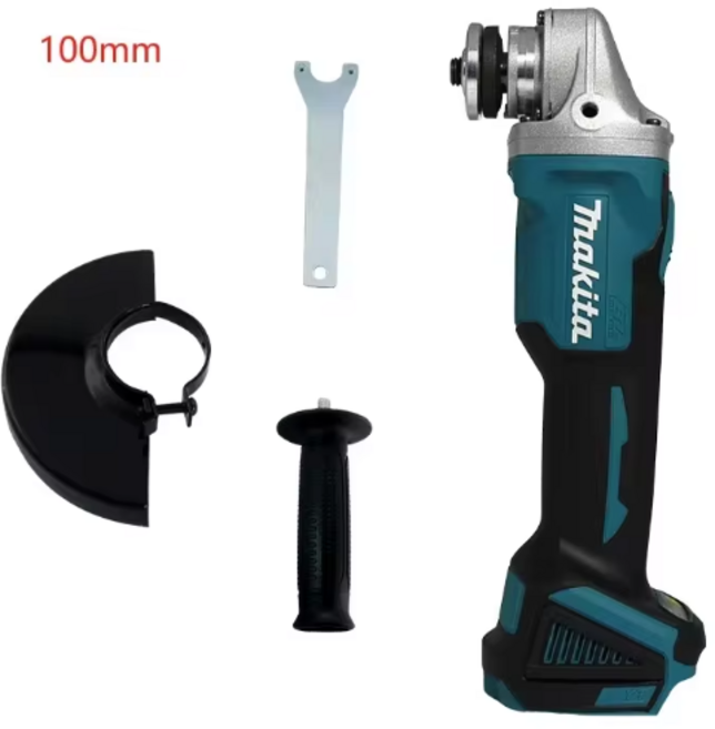 마키타 DGA404 18V 브러시리스 앵글 그라인더 100mm/125mm 절단 디스크 산업 및 DIY용 4단계 연마기, 02 125MM only tool, 01 EU, 1개