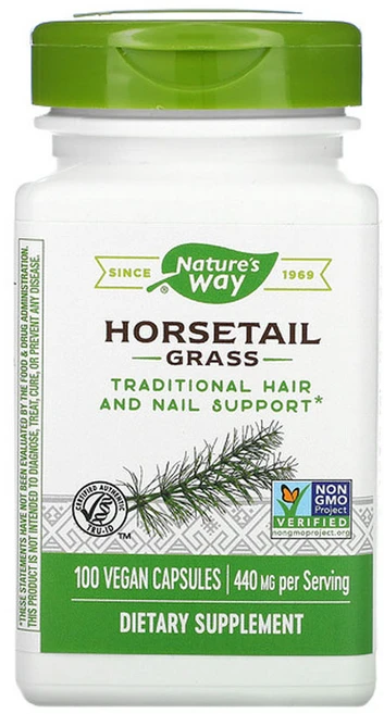 네이쳐스웨이 쇠뜨기 잔디 440 mg 100 비건캡슐 Horsetail, 1개, 100정 - 쿠팡