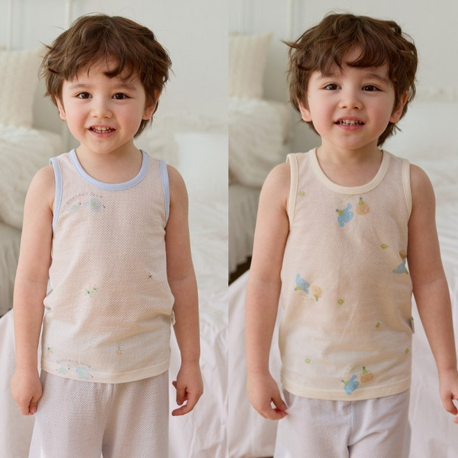 아이숲 아동용 헬로우엘리펀 모달 메쉬 런닝 2P 세트