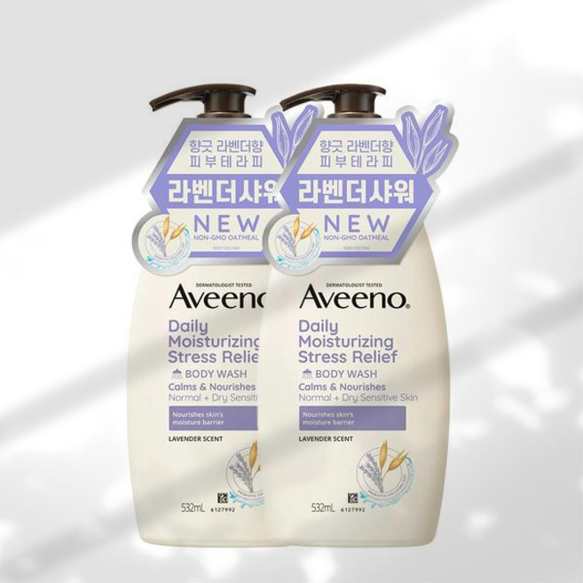 아비노 바디워시 라벤더향 스트레스 릴리프 532ml+532ml, 1세트