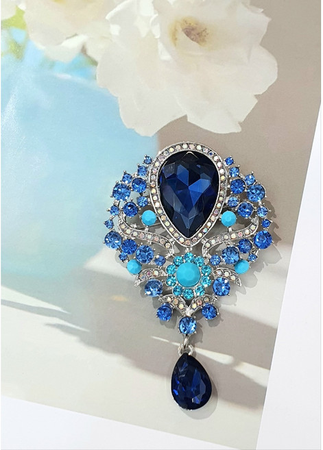 레몬트리 432루체른 천상의호수 인조보석 고급브로치*기프트박스