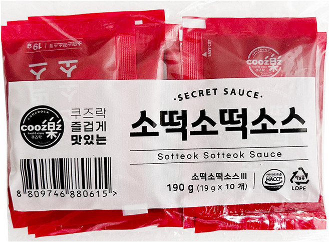 쿠즈락 소떡소스 19g 10개 떡꼬치소스 닭강정양념