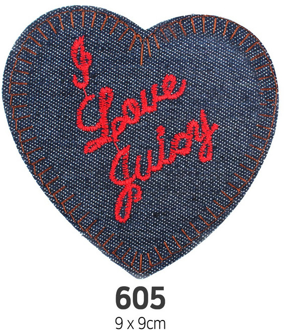 와펜 DIY 자수 패치 와펜모음 열부착식와펜, 4개, 와펜 패치 605번