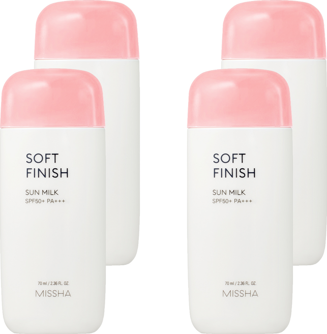 미샤 올 어라운드 세이프 블록 소프트 피니쉬 선밀크 SPF50+ PA+++, 70ml, 4개