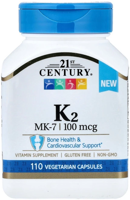 21st 센츄리 K2 MK-7 100mcg 베지캡슐 110정, 1개 - 쿠팡