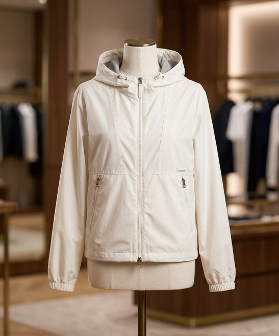 뉴발란스 NBNAG2W322 / WOMEN 에센셜 후드 우븐 자켓 (CREAM) L7K3