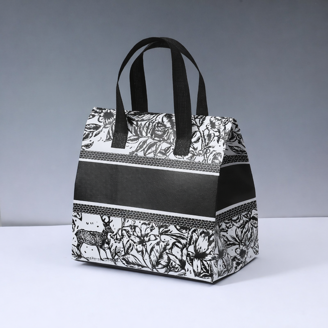 다용도 보냉 보온 배달 포장 가방 20P 세트, 플로럴 패턴
