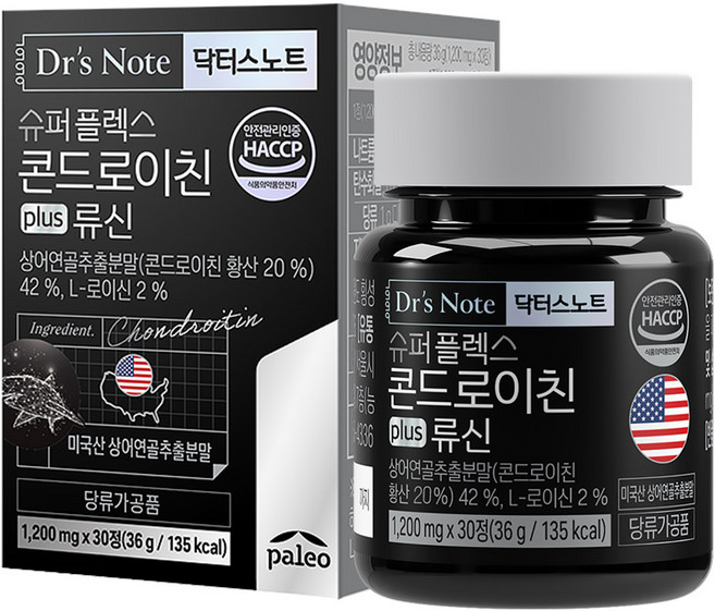 팔레오 닥터스노트 슈퍼플렉스 콘드로이친 plus 류신 1200mg 30정, 36g, 1개