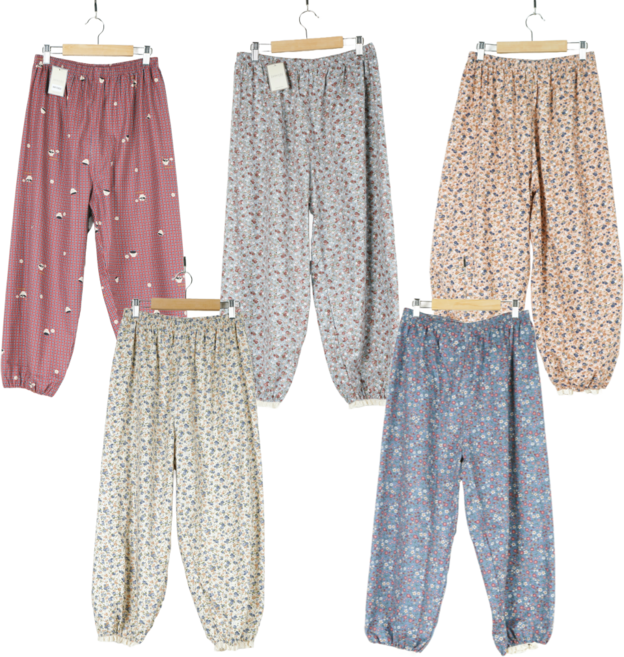 개보딘 여자 9부 파자마 바지 / 꽃패턴