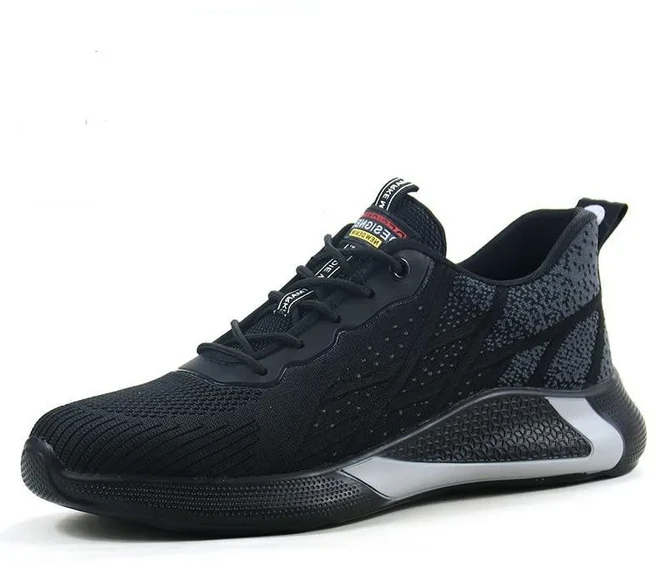 경량 작업 안전 신발 파괴 불가 스니커즈 여성 보안 강철 발가락 부츠, 04 40, 01 Black