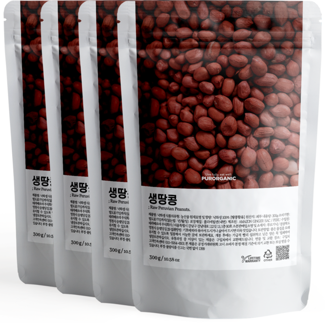 푸로가닉 페루산 생땅콩, 4개, 300g