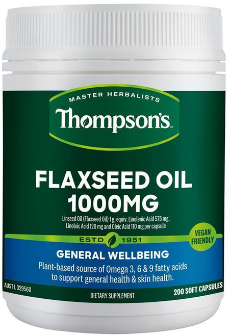 톰슨 플렉시드 아마씨 오일 1000mg 200캡슐, 1개, 200개, 200정