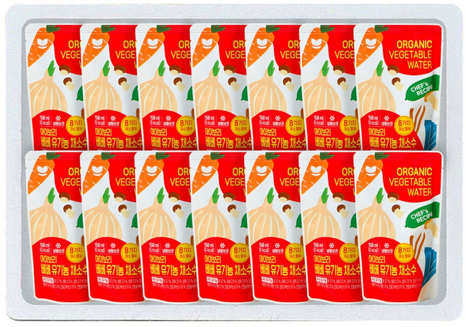 [아이보리] 국산 베베유기농채소수 초기 중기 후기 육수 채수팩 야채수, 28개, 150ml