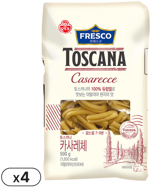 오뚜기프레스코 토스카나 카사레체, 500g, 4개