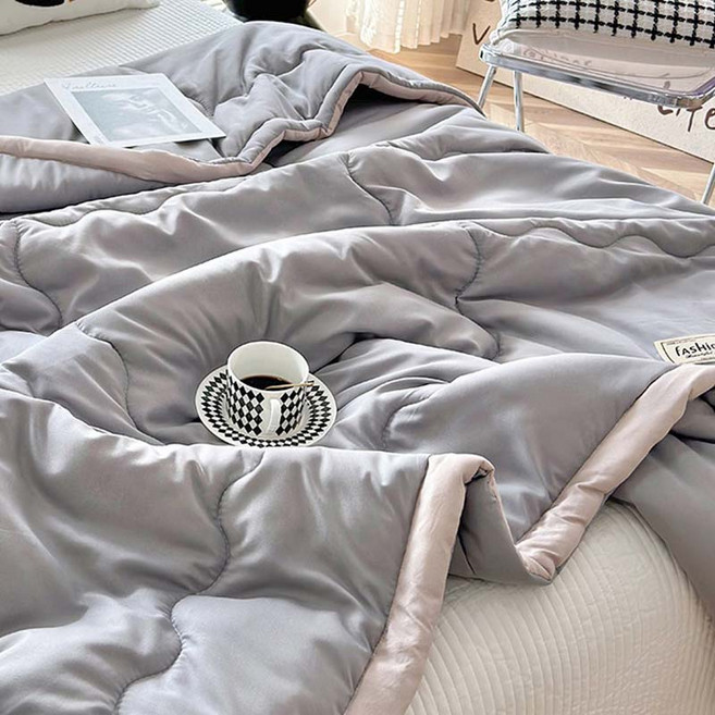 ANYOU 여름 베이직 부드러운 쿨링 차렵이불 가벼움 통기성 냉감이불 여름이불