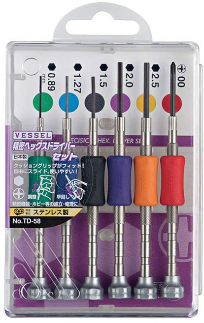 VESSEL 정밀 000 스크루 00 56S 세트 TD 0000 드라이버, 헥스
