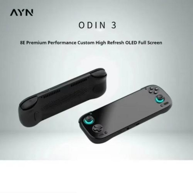 AYN Odin3 Handheld 게임 Players Qualcomm 8 Elite 6inche AMOLED 120Hz 8000mAh 게임 Console Hall 조이, 12G 256G, 1)Black