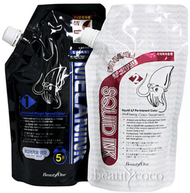뷰티원 스퀴드 뉴프리미엄 오징어먹물 칼라 염모제 1제 500g + 2제 500g, 3N 다크브라운, 1개