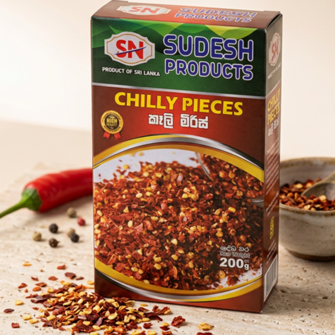 CHILLY PIECES 칠리피스 굵은 고춧가루 200g 건조고추100% 스리랑카, 1개