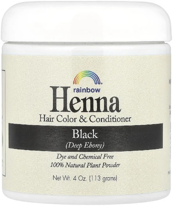 레인보우 리서치 헤나 헤어 컬러 컨디셔너 블랙 113g 천연 헤나로 염색과 영양을 동시에 (원산지 미국), 1개 - 쿠팡