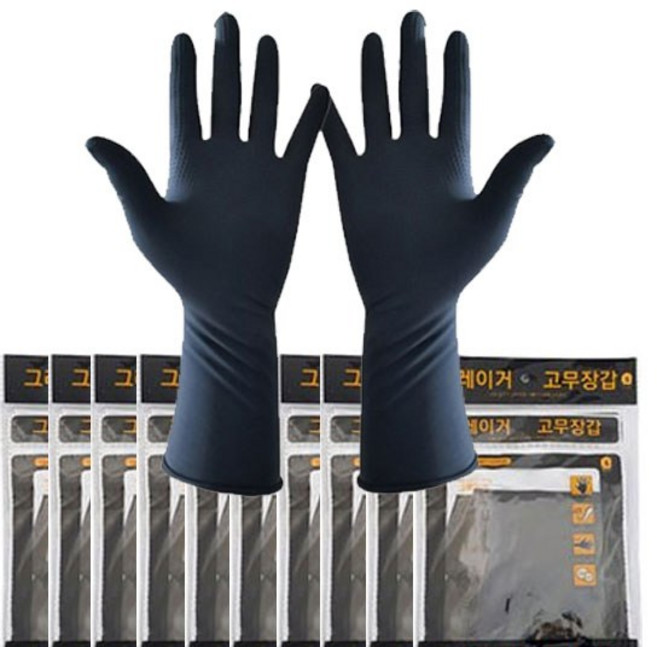 그레이거 그레이거 고무장갑 S, 10개, 블랙