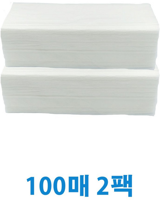 메이피오니 천연펄프 무형광 위생타올 핸드타올, 2개, 100매