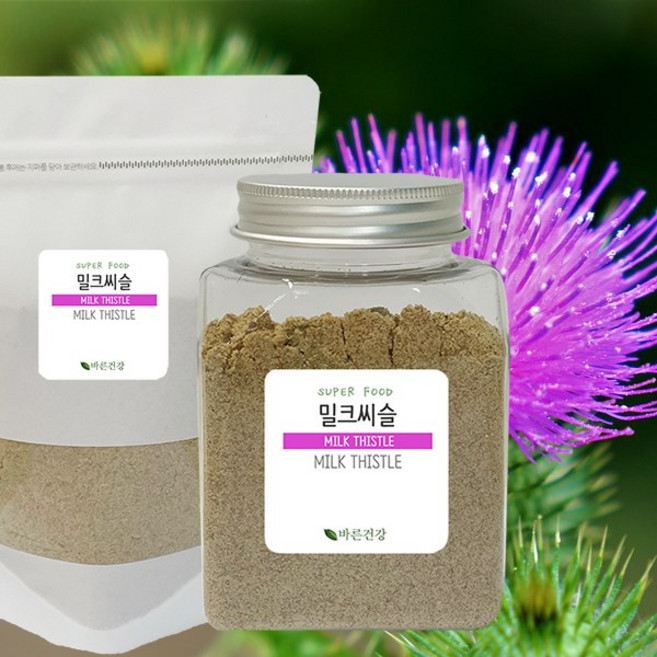 MILK THISTLE POWDER 밀크씨슬 분말 밀크시슬 씨앗 가루 100% 폴란드산, 1개, 120g