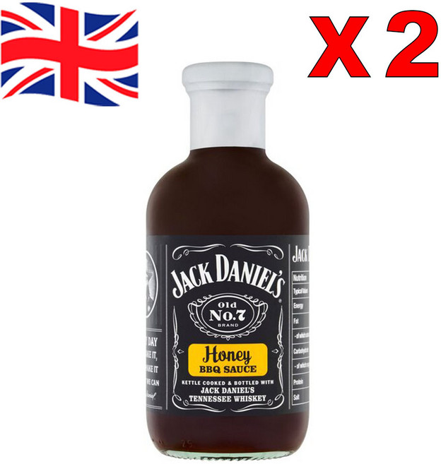 2개 260ml 잭다니엘 글루텐프리 허니 BBQ 소스 Jack Daniel's Honey BBQ Sauce