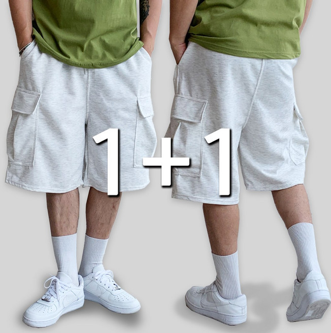 베럴댄나우 남녀공용 1+1 버뮤다 카고 와이드 반바지 4color