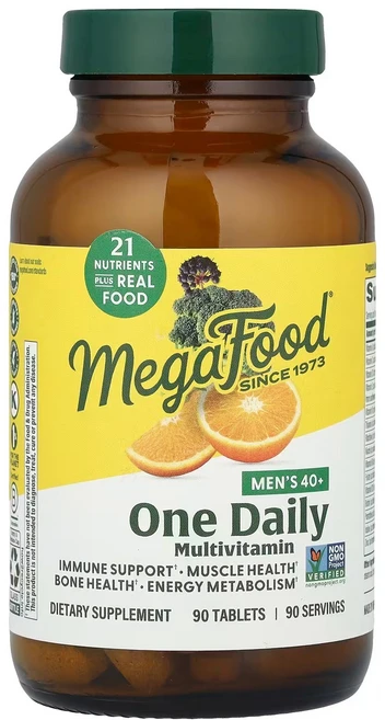 메가푸드 종합비타민 남성 40세 이상 원 데일리 90정, 1개 - 쿠팡