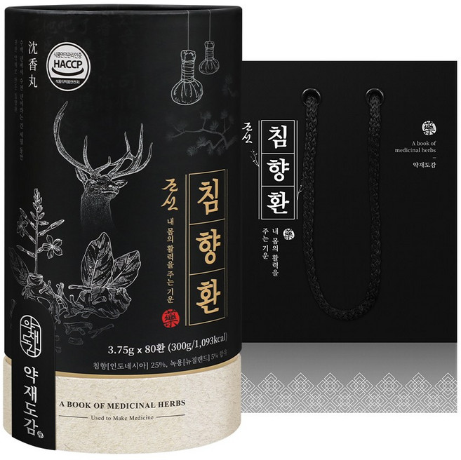 약재도감 조선 침향환 공진단 상자 + 쇼핑백, 1개, 300g