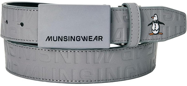 먼싱웨어 남성 골프 벨트 최대 105cm 로고 엠보싱 합성 피혁 스포티 MG4FBL20M, GY00(그레이), 1개