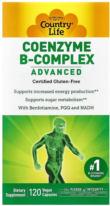컨트리라이프 코엔자임 B 컴플렉스 어드밴스드 고함량 비타민비 120 캡슐, 120 개, 1개, 120정 - 쿠팡