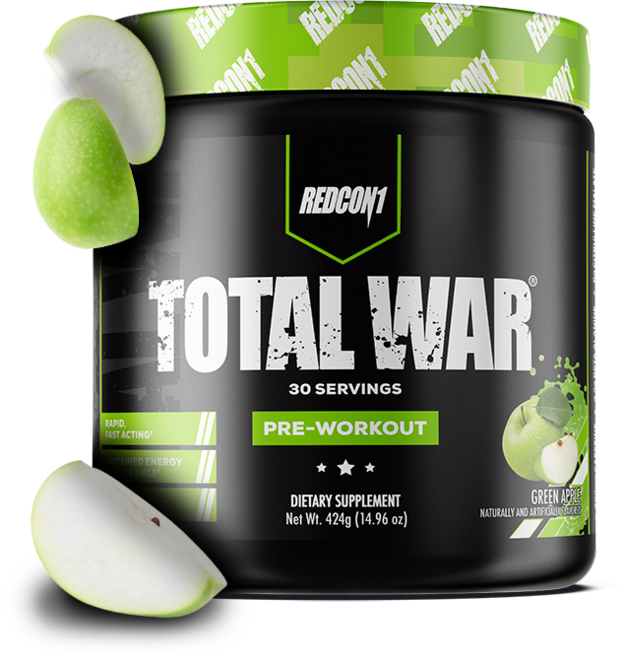 Redcon1 TOTAL WAR 토탈 워 30서빙, Green Apple, 1개, 424g
