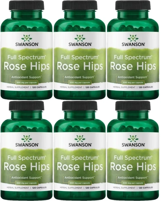 스완슨 로즈힙 500mg, 6팩, 120정 - 쿠팡