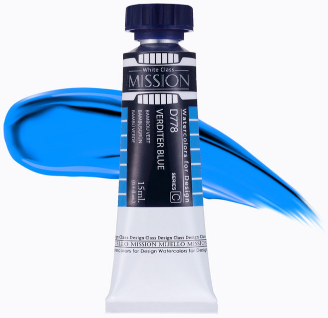 미젤로 미션화이트 디자인컬러 수채화물감 낱색 15ml, 718 bright yellow orange