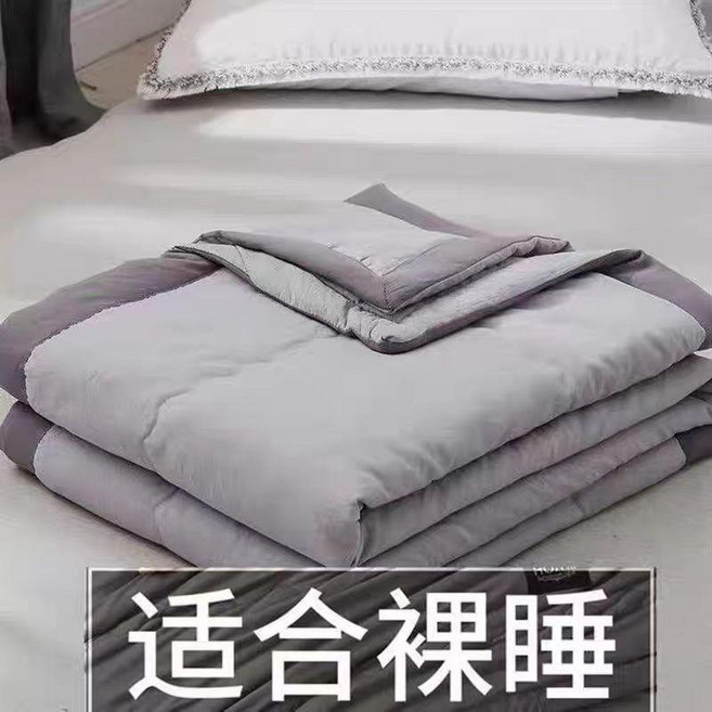 水洗棉夏涼被, 灰色 親膚 ,70*100cm 嬰兒被顏色隨機