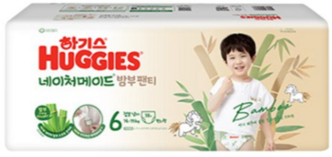 하기스 네이처메이드 밤부 팬티형 기저귀 남아용, 6단계, 1520매