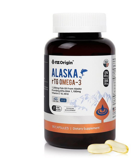 엔젯오리진 알래스카 rTG오메가3 1280mg x 90캡슐, 90정, 1개