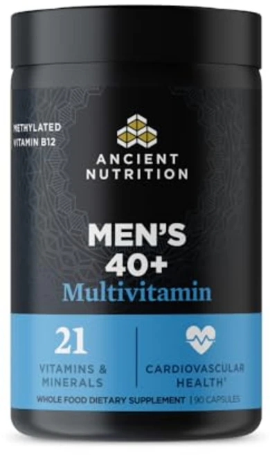 에인션트 뉴트리션 남성 종합 비타민 40세 이상 3일 90정 Ancient Nutrition Multivitamin Mens 40 Plus 3 Day 90 Count, 남성용 90정, 90 카운트, 1개 - 쿠팡