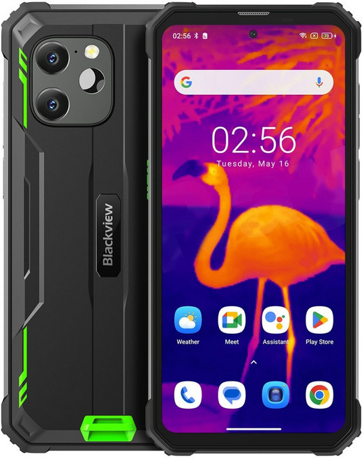FLIR 써멀 블랙뷰 BV8900®견고한 휴대폰 Helio P90 64MP 카메라 10000mAh NFC 휴대폰 16GB 256GB 안, 02 Green