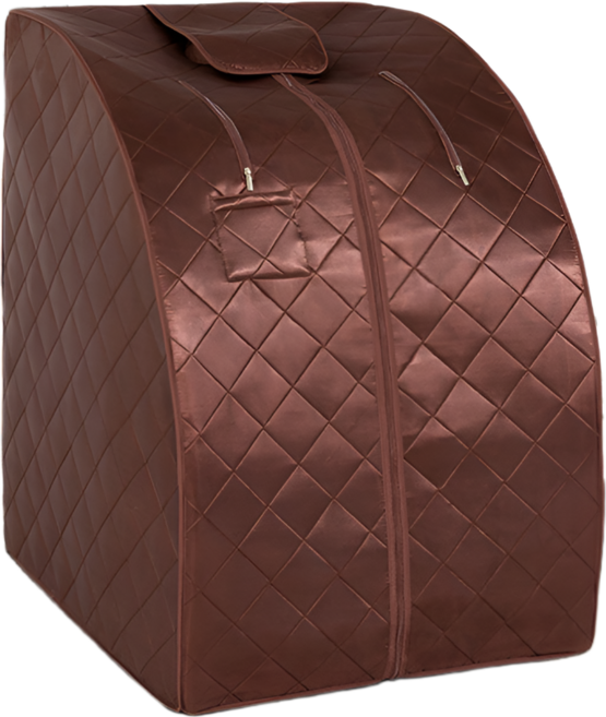 웜스테이 5면 밀폐형 1인 사우나 반신욕 핀란드 건식 찜질기 한증막 접이식 가정용, WST-BROWN